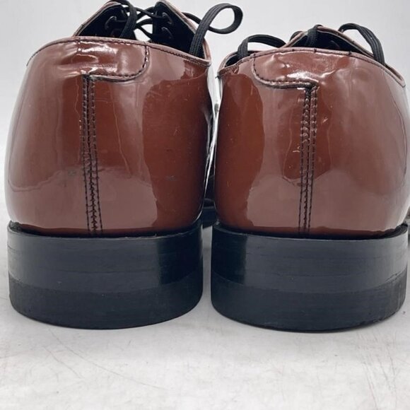 Stacy Adams Brown Patent Italian Leather Loafers Dress Shoes size 10.5 - Picture 2 of 6